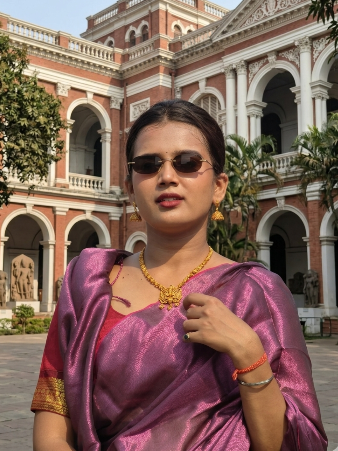 Aakar Purple Dusk | Purple Handloom Tissue Saree