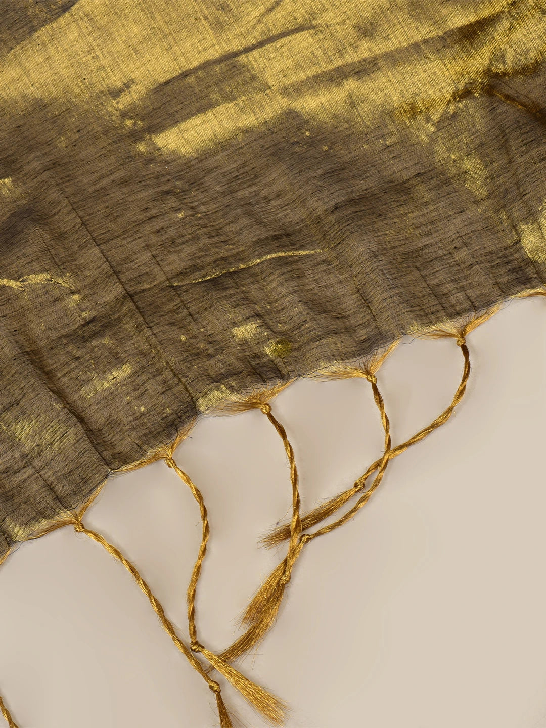 Swarnika | Gold Handloom Tissue Saree