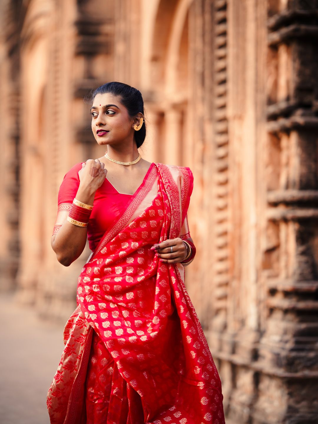 Laal Shringar | Red Handloom Banarsi Saree