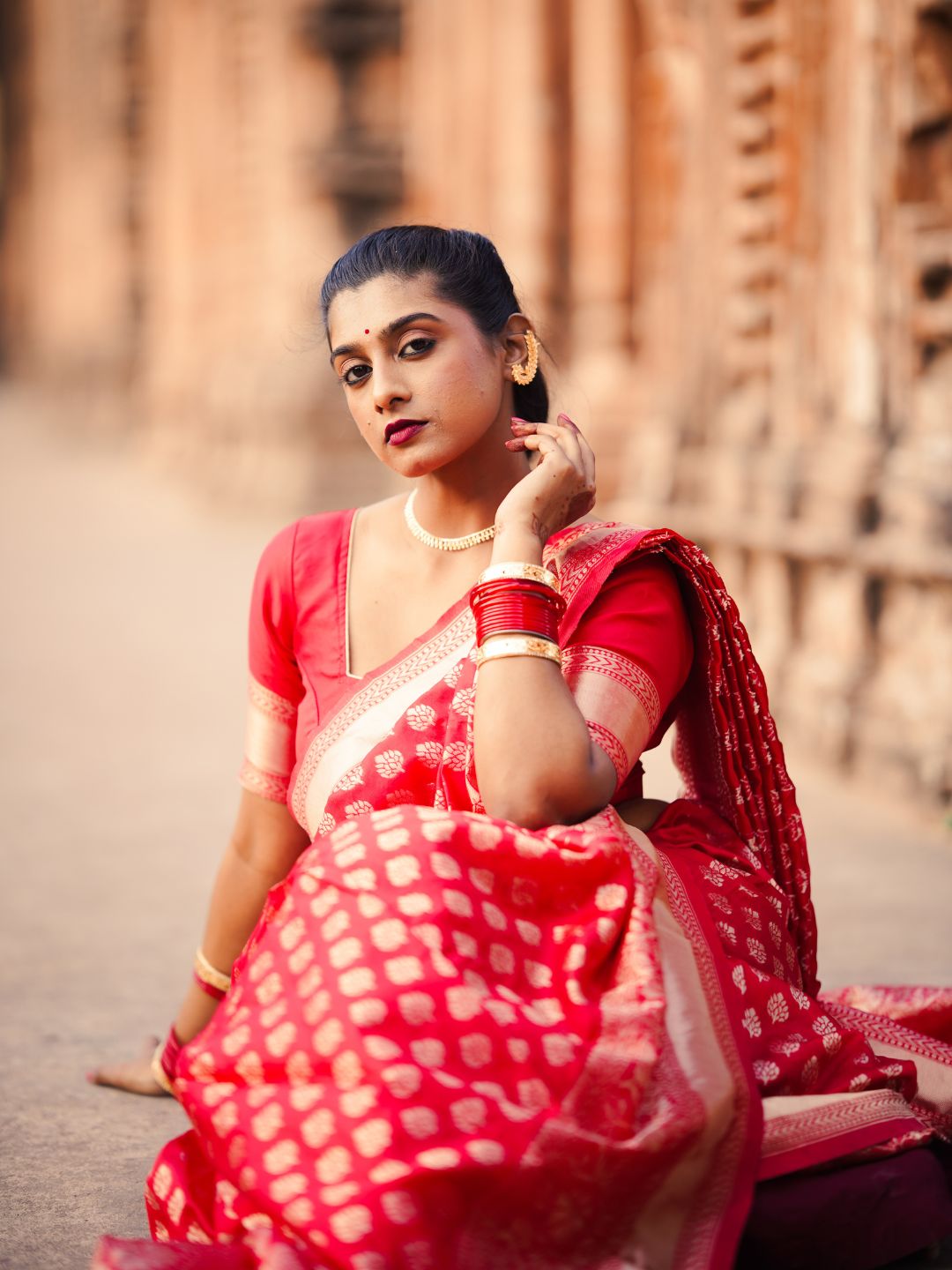 Laal Shringar | Red Handloom Banarsi Saree
