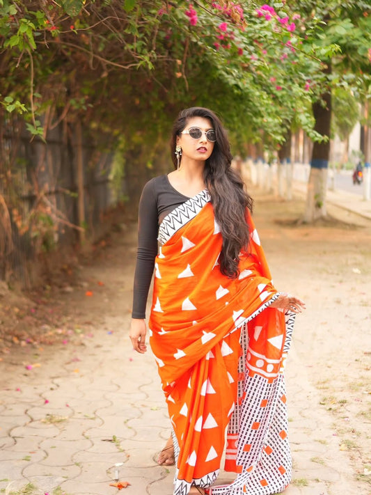 Laal Kiran| Red Handloom Cotton Saree