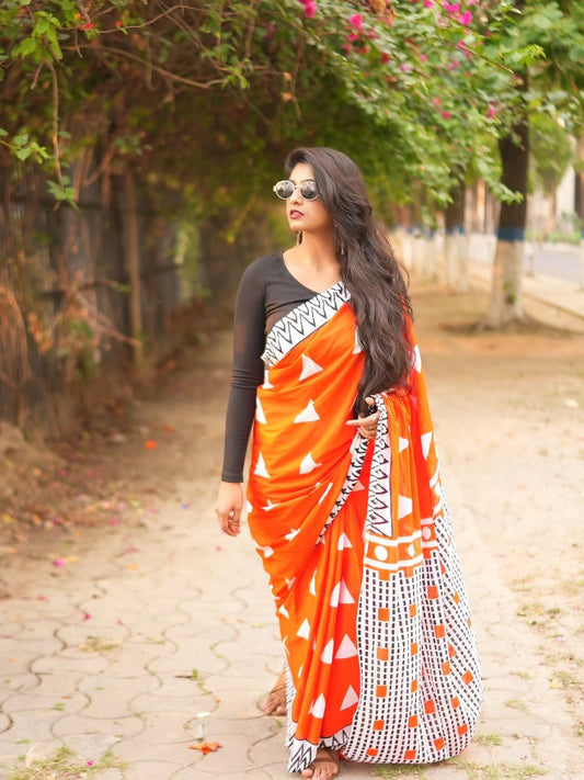 Laal Kiran| Red Handloom Cotton Saree