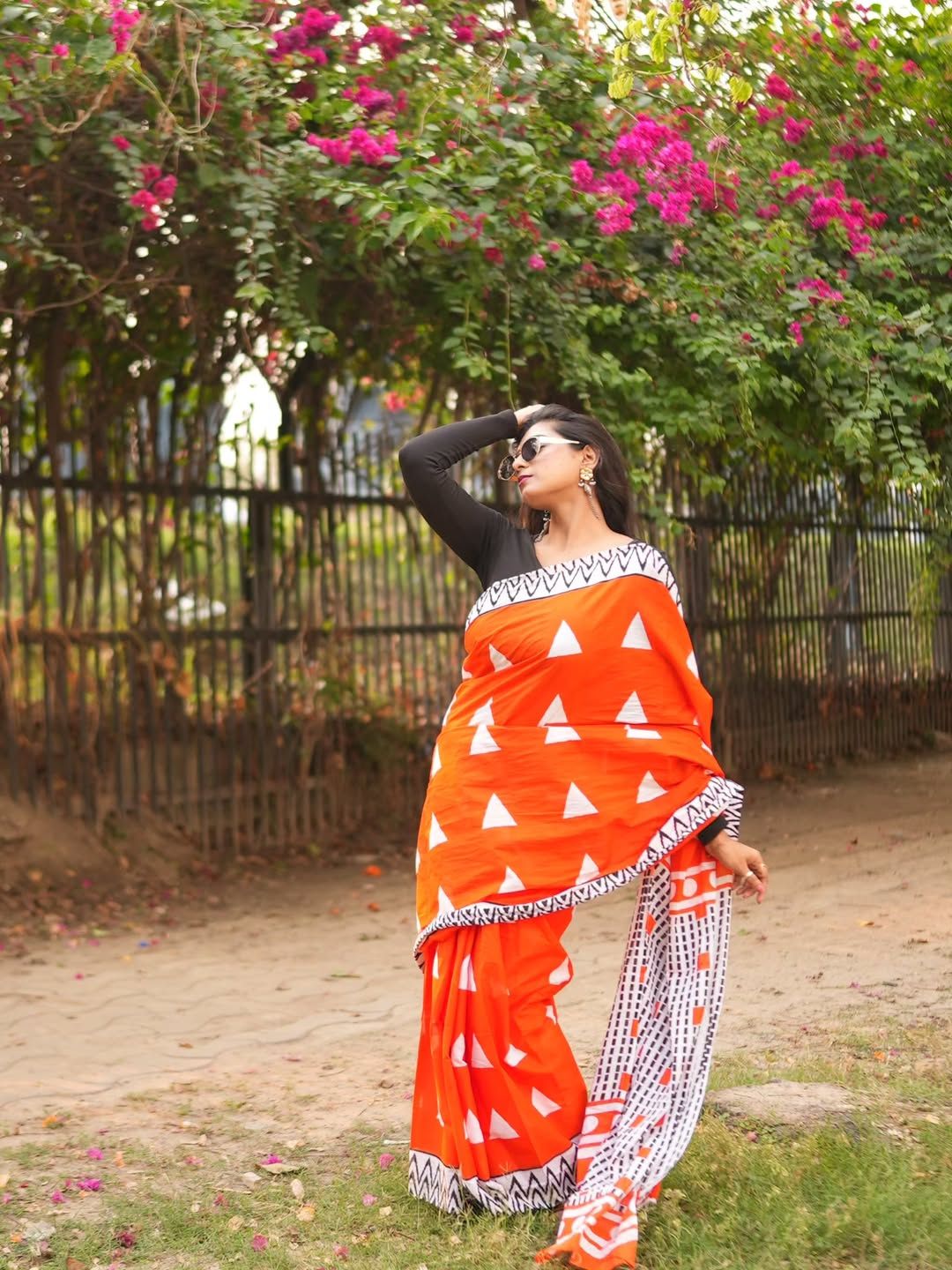 Laal Kiran| Red Handloom Cotton Saree