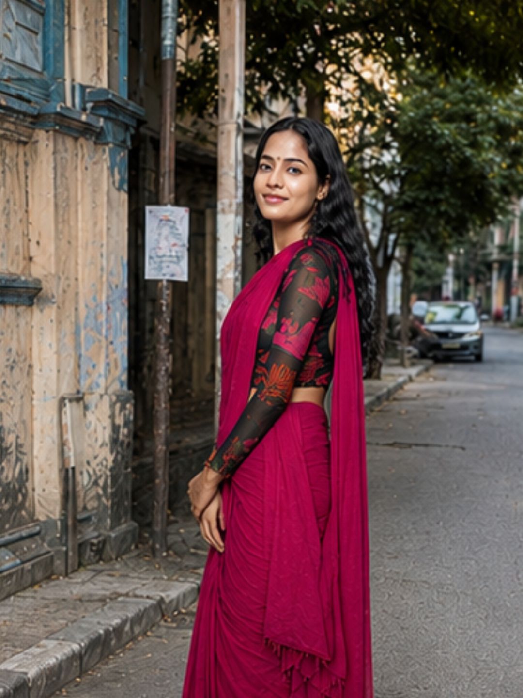 Aakar Pink Handloom Cotton Saree